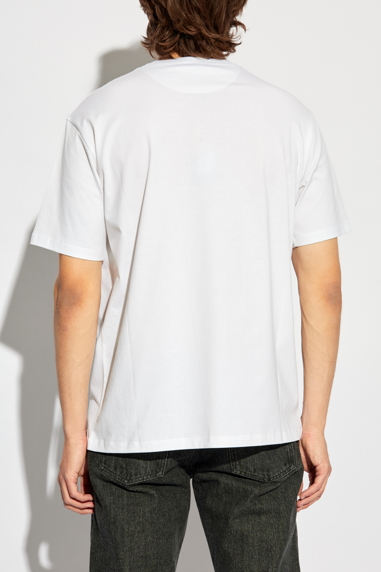 White T - shirt with embroidered logo Bally